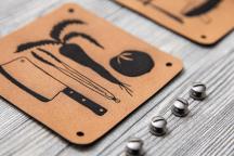 Designer set met kunstleren labels 'Groente'  - Artikel-nr. 8108