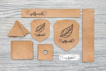 Hoodie label-set 'selfmade' (bruin) - Artikel-nr. 9005