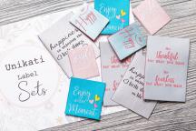 Designer set geweven labels 'enjoy' by Unikati - Artikel-nr. 9120