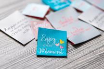 Designer set geweven labels 'enjoy' by Unikati - Artikel-nr. 9120