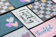 Designer-set textiellabels 'Thankful Hearts' by Unikati - Artikel-nr. 9128
