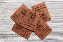 Designer-labelset 'Bloom & Flower' by Unikati (Appel kunstleer) - Artikel-nr. 9131