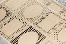 Papieren stickers in kraftpapier-look – beschrijfbare etiketten - Artikel-nr. 9255