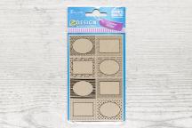 Papieren stickers in kraftpapier-look – beschrijfbare etiketten - Artikel-nr. 9255
