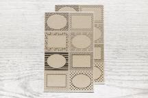 Papieren stickers in kraftpapier-look – beschrijfbare etiketten - Artikel-nr. 9255