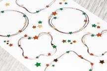 Beschrijfbare kerststickers met steroptiek - Artikel-nr. 9256