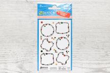 Beschrijfbare kerststickers met steroptiek - Artikel-nr. 9256