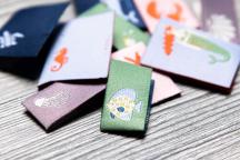 Designer-set geweven labels 'The Coral Club' van Annika Klaas - Artikel-nr. 9302