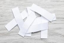 Witte blanco stoffen labels TEX38 om te stempelen - Artikel-nr. 2752