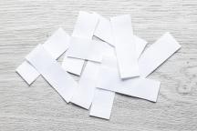 Witte blanco stoffen labels TEX59 om te stempelen - Artikel-nr. 2754