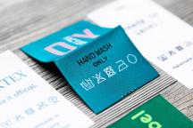 Monsterset met Flexinera waslabel met middenvouw als voorbeeld - Artikel-nr. 3006