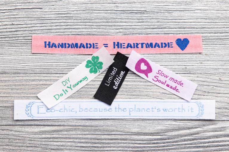 Textiellabel-set \"favoriete statements\" (Artikel-nr. 8511)