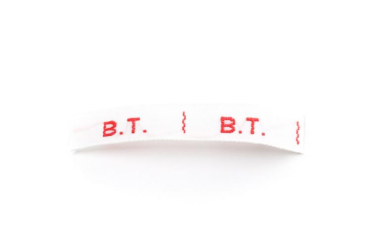 Textiellabels - initialen 10 mm drukletters (Artikel-nr. 901)